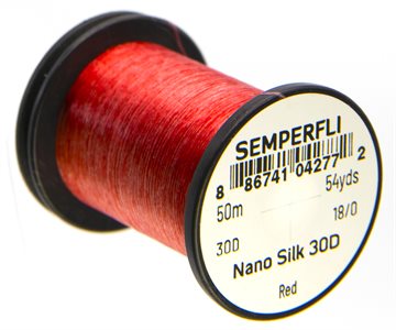 Semper Fli Nano Silk Tying Thread 30D 18/0 Red